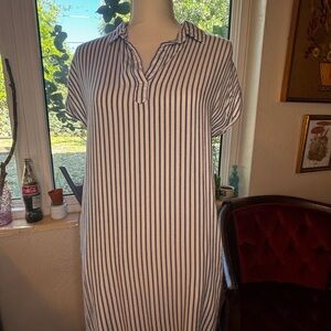Striped Blue and White Thread & Supply Dress